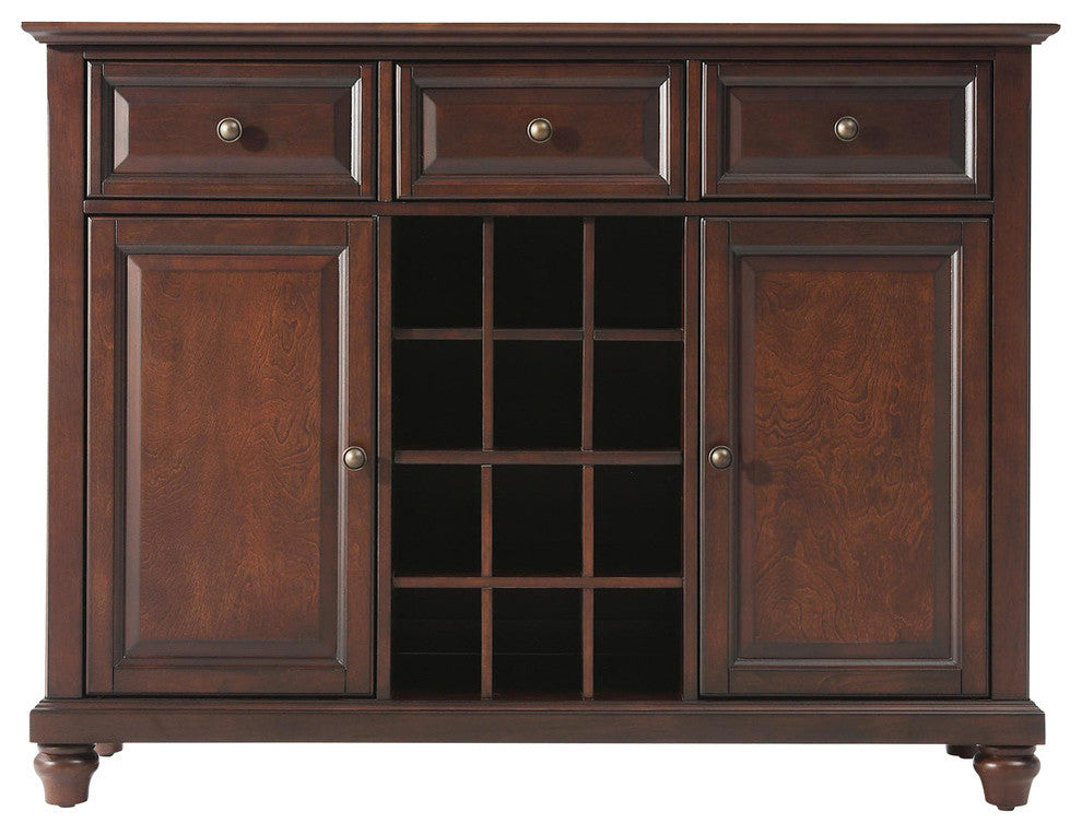 Alexandria Buffet Server With Wine Storage, Mahogany Cambridge