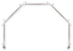 Giles 13/16" 5-Sided Bay Window Curtain Rod, Satin Nickel