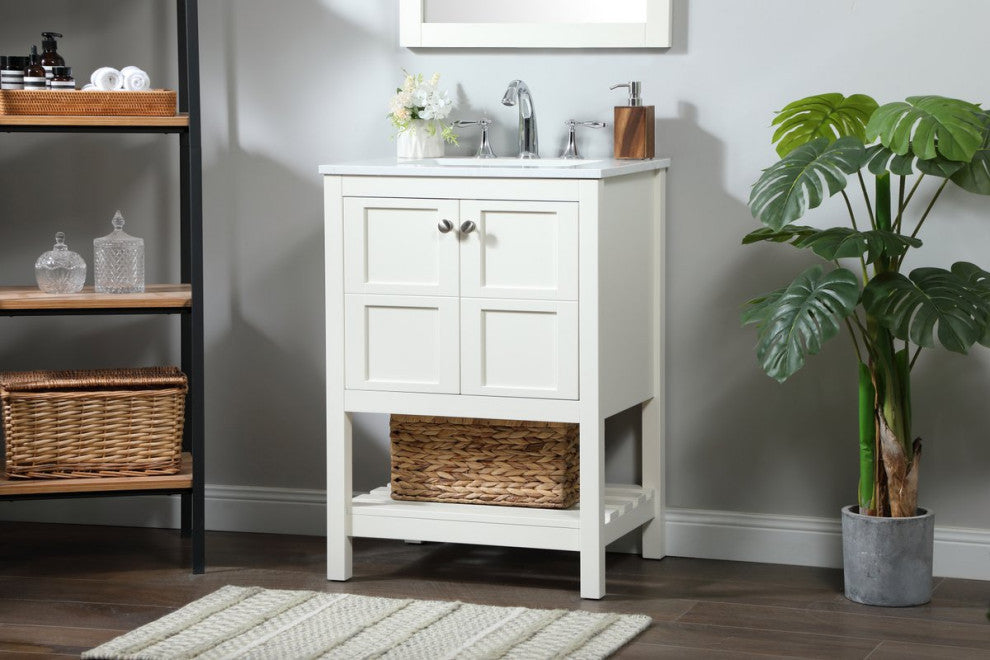 Elegant Decor Theo Bathroom Vanity White