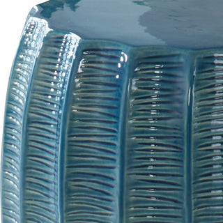 Uttermost Harbor Aque Blue Garden stool