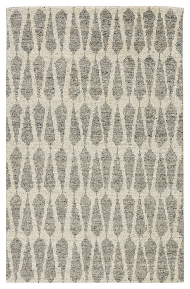 Jaipur Living Sabot Hand-Knotted Geometric Ivory/Gray Rug, 12'x15'