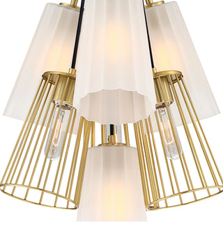 Designers Fountain D328M-7CH Liana 7 Light 18"W Chandelier - Brushed Gold