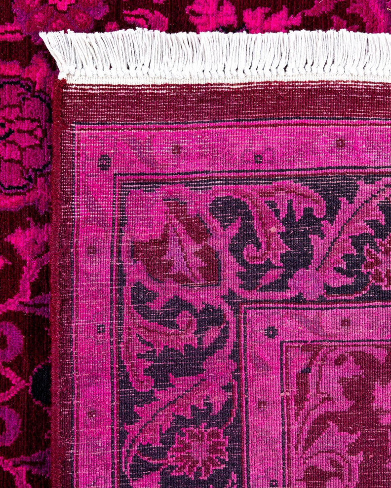 Overdyed, One-of-a-Kind Hand-Knotted Area Rug Pink, 3'1"x5'5"