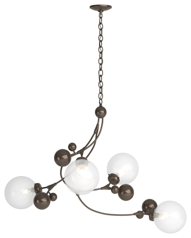 Sprig Pendant, Bronze Finish, Opaline