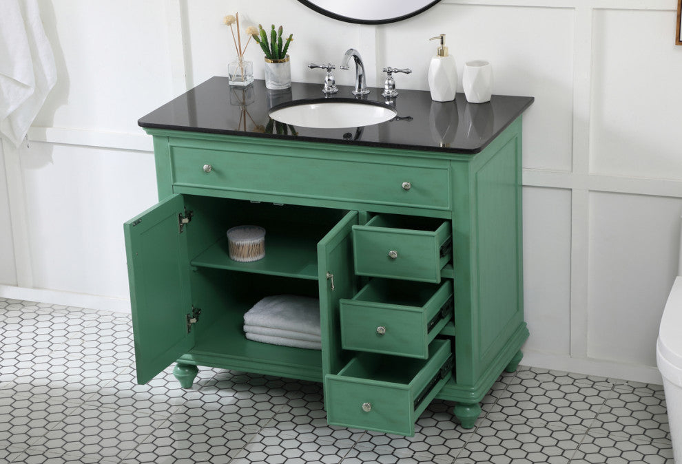 Home Living 42" Single Bathroom Vanity, Vintage Mint