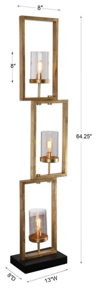 Uttermost Cielo Staggered Rectangles Floor Lamp