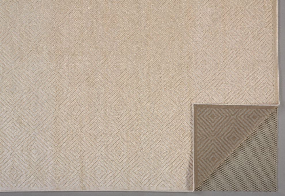 Weave & Wander Soho Zam Soft Chenille Rug, Ivory, 5'3"x7'6"