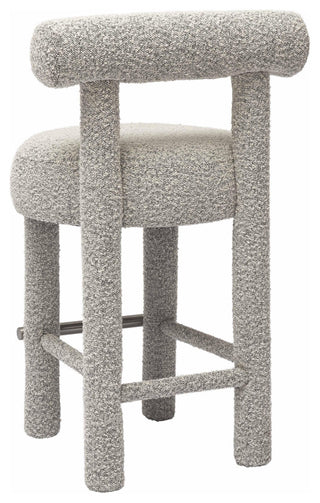 Carmel Black and White Boucle Counter Stool Black,White