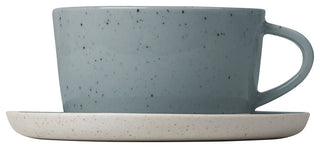 Sablo Set 2 Tea Cups & Saucers, Stone