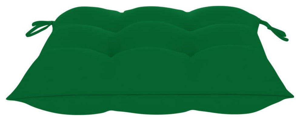 Vidaxl Rocking Chair With Green Cushion Solid Teak Wood