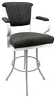 Miami Extra Tall 34" Swivel Metal Bar Stool - Noam Base, Northwest Elk, White, 34"