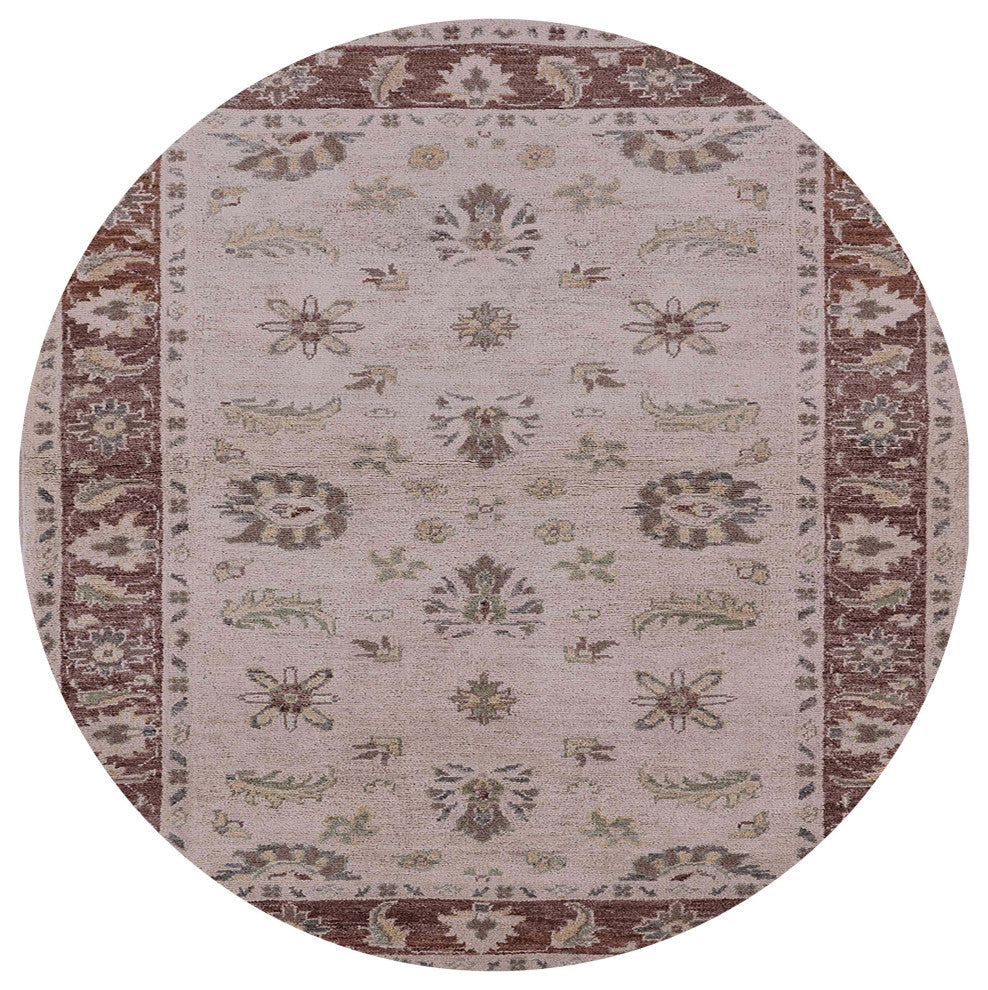 Ahgly Company Indoor Round Mid-Century Modern Area Rugs, 7' Round