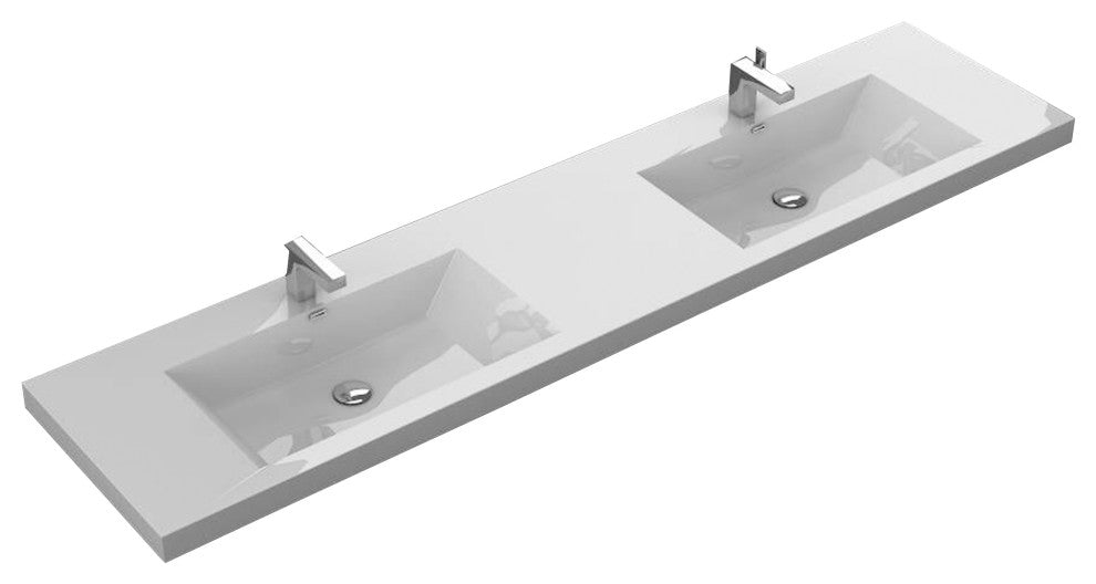 Alma Integrated White SinkS, 83.4 "
