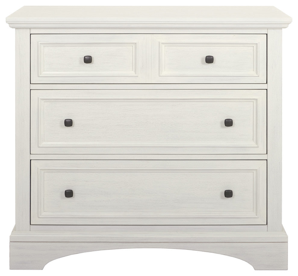 Farmhouse Basics 3 Drawer Chest, Rustic White