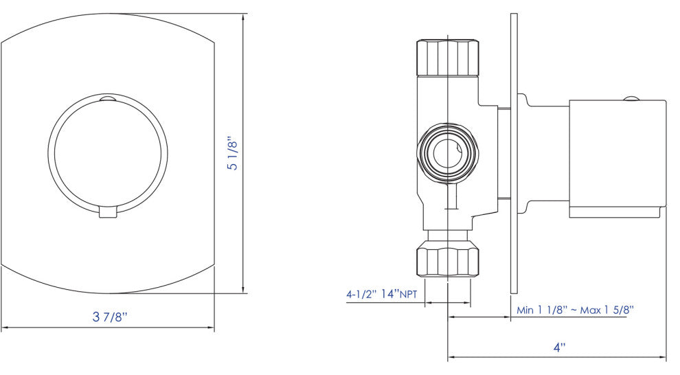 ALFI Brand AB9101-BN Brushed Nickel Modern Round 3 Way Shower Diverter