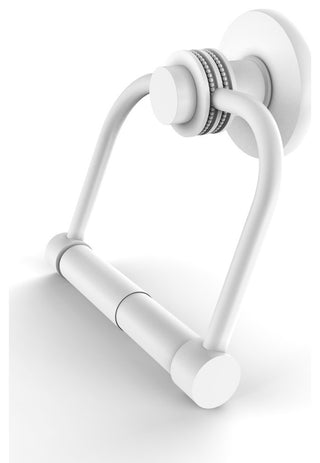 Mercury 2 Post Dotted Accent Toilet Tissue Holder, Matte White