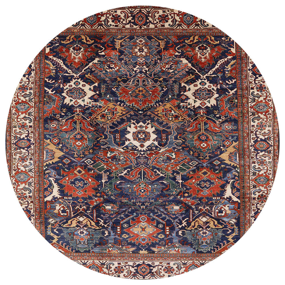 Ahgly Company Indoor Round Mid-Century Modern Area Rugs, 7' Round