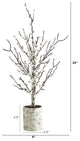 24" Snowed Twig Artificial Tree, Decorative Planter