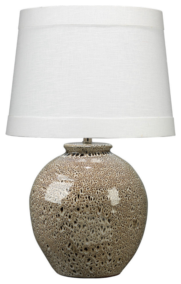 Vagabond Table Lamp, Brown Reactive Glaze Ceramic