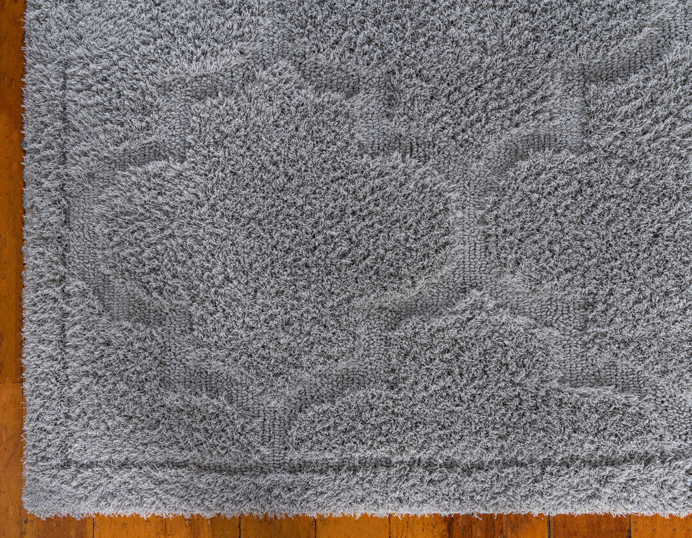 Unique Loom Gray Traditional Trellis Shag 4'' 0 x 6'' 0 Area Rug