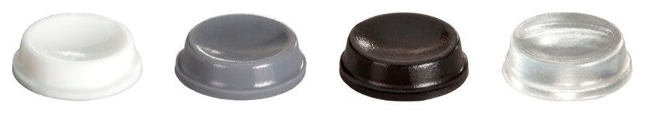 Recessed Adhesive Rubber Door Stops-BS18 .500"x.140"-200pcs, White