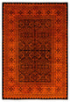 Overdyed One-of-a-Kind Hand-Knotted Area Rug Orange, 6' 4" x 9' 6"