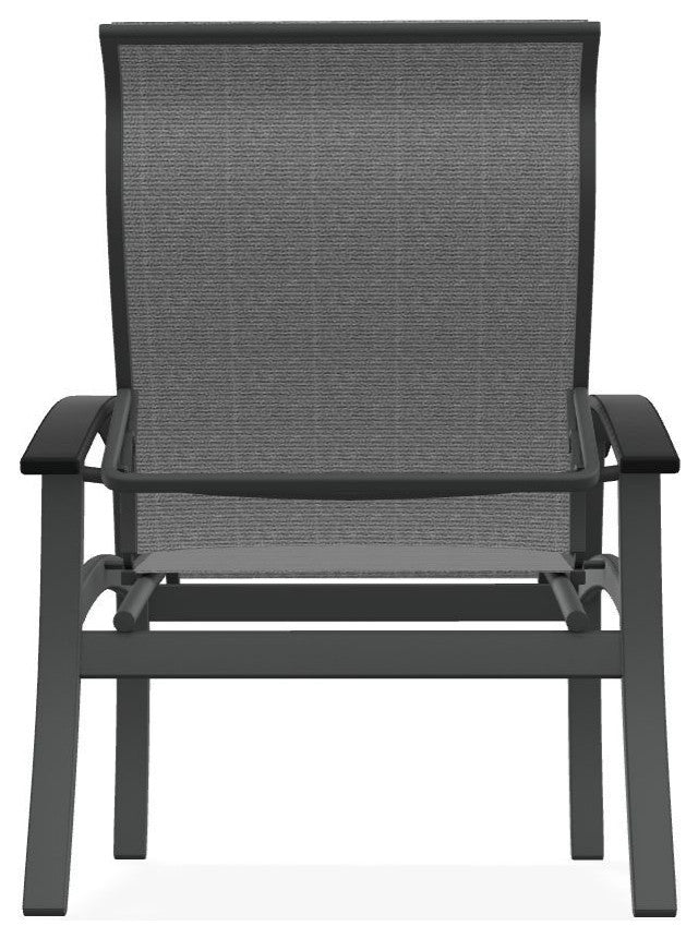 Belle Isle Sling Adjustable Outdoor Dining Chair, Titanium/Graphite