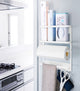 Plate Magnetic Kitchen Storage Rack, White