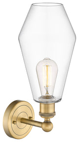 Edison Cindyrella 1-Light 7" Sconce, Brushed Brass, Clear Shade