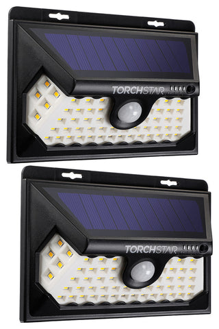2 Pcs LED Solar Motion Sensor Security Light, 4 Modes, IP65, 3000K