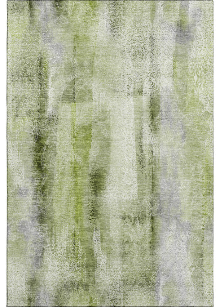 Premium Machine Washable Mayfield AMF537 Sage 3' x 5' Rug