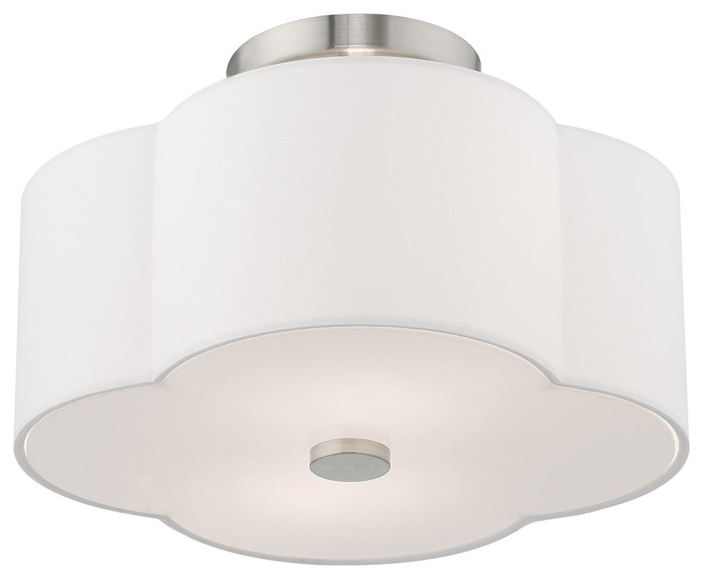 Livex Lighting Brushed Nickel 2-Light Ceiling Mount