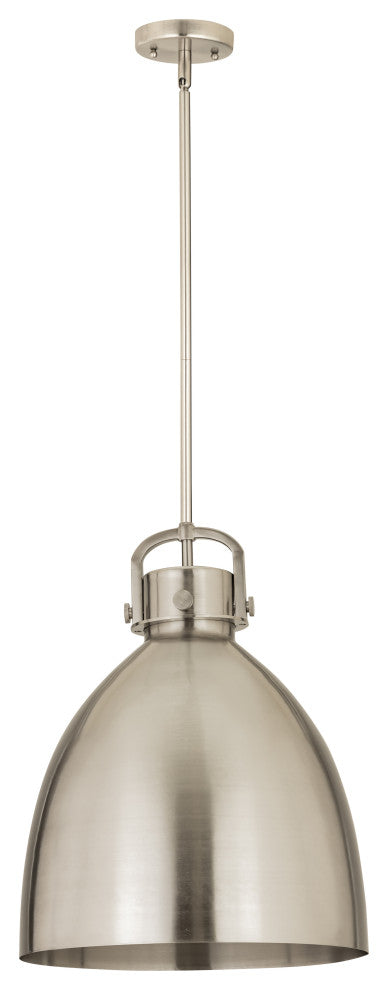 Innovations Lighting 710-1S-SN-M712-16SN Newton Bell 1 Light 16" Pendant