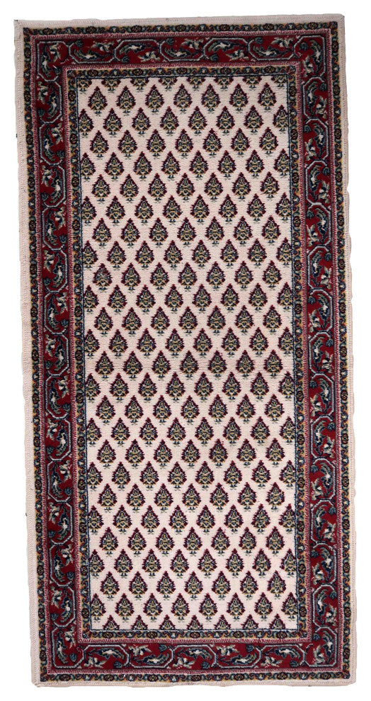Vintage Italian Seraband Style Rug 2.2'x4.5', 68cmx140cm 1970s