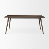 Nicholas II 72x39 Brown Solid Wood Top Metal/Wood Leg Dining Table
