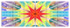 Beautiful Colorful Stained Glass, Abstract Wall Art Canvas, 70"x28", 6 Panels