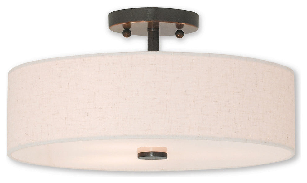 Meridian 3-Light Ceiling Mount, English Bronze