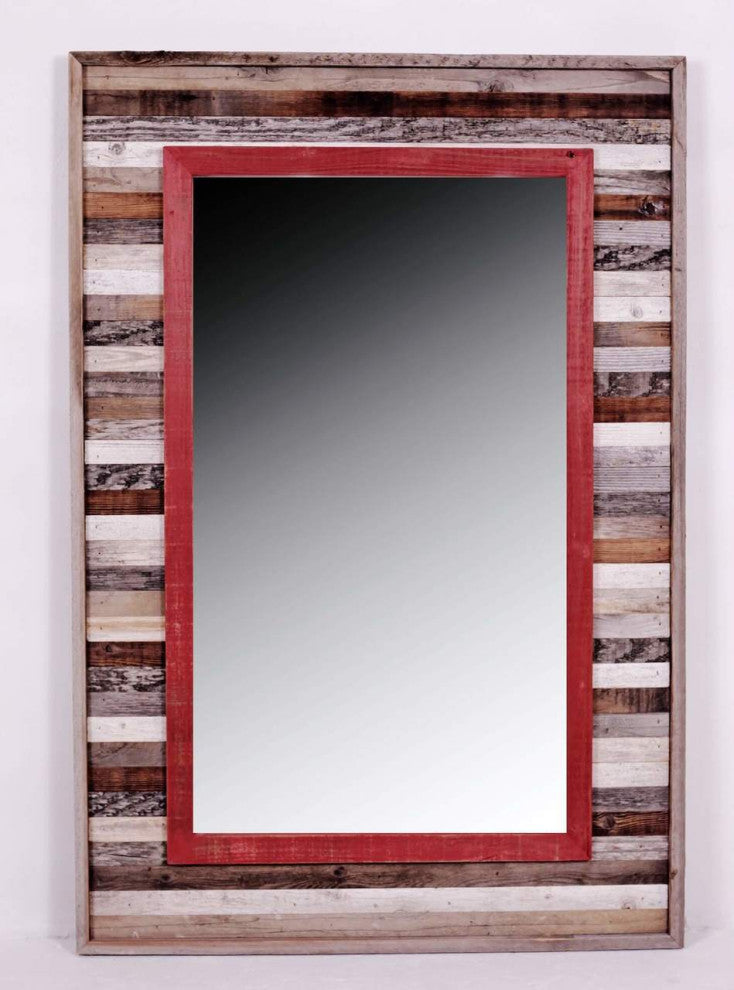 Summerland Barnwood Mirror 26"x35", White