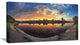 "Long Summer Sunset in Yellow" Canvas Print, 32"x16"