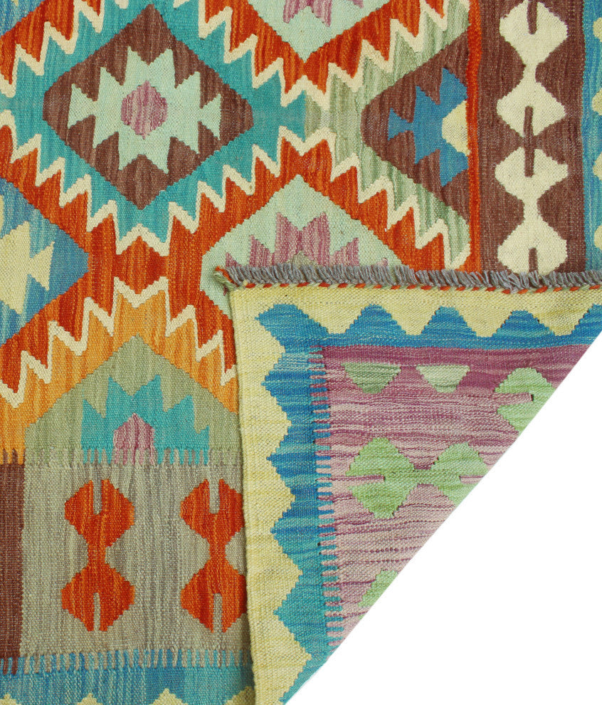 Sangat Kilim Debra Red/Blue Rug, 4'10x6'7