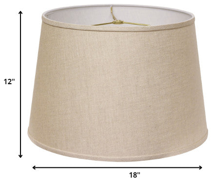 18" Dark Wheat Rounded Empire Slanted Linen Lampshape