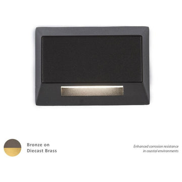 WAC-Lighting LED 12V Rectangle Deck & Patio 3000K Soft, Solid Brass, 3031-30BBR
