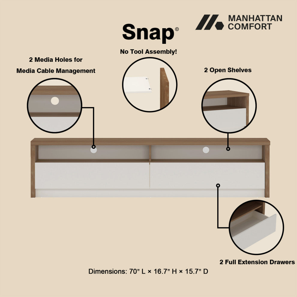 Manhattan Comfort Duncan 70" TV Stand