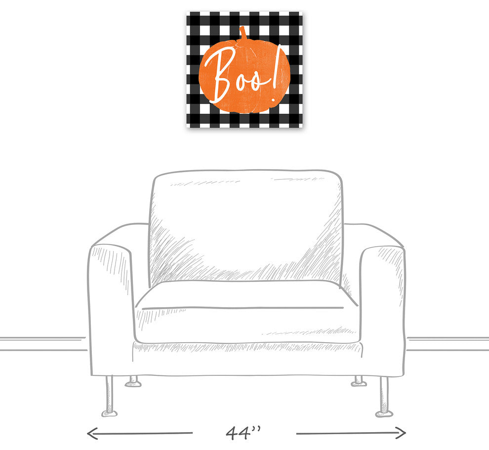 Boo Buffalo Check Print on Canvas