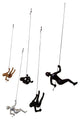 Climbing Man, 5-Piece Set, Choco, Silver and Gold