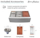 Rivage 36 x 22 Single Basin Apron Kitchen Workstation Sink