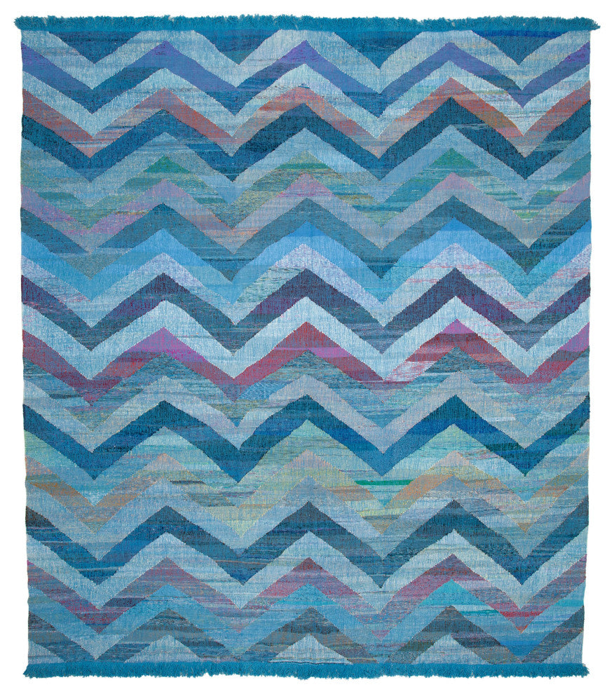 Rug N Carpet - Handwoven Turkish 12' 2'' x 13' 7'' Flatweave Wool Kilim Rug