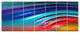 Beautiful Fractal Rainbow Waves, Floral Canvas Art Print, 83"x32", 7 Panels