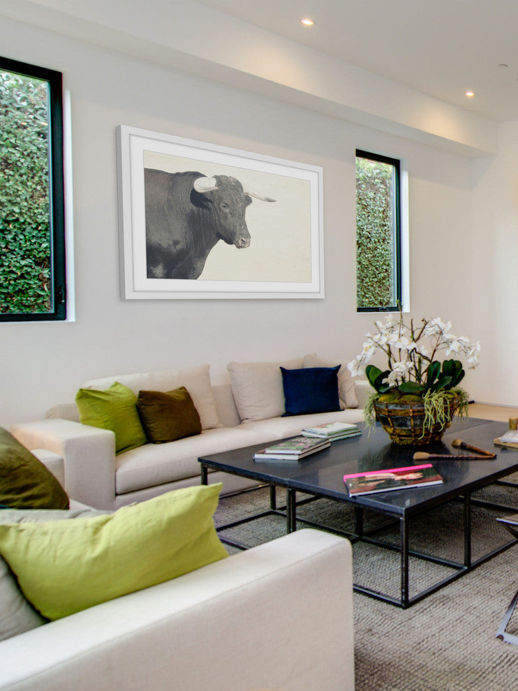 Marmont Hill, "White Antlers" Framed Painting Print, 18x12