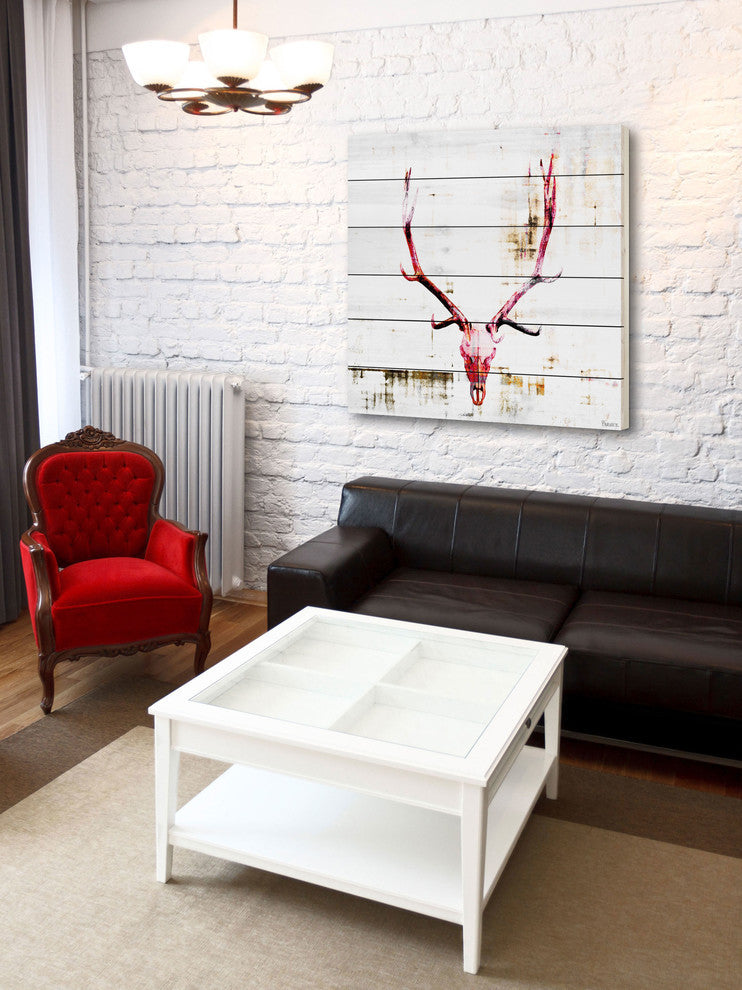 "Hot Temper" Wall Art on Wood, 32"x32"